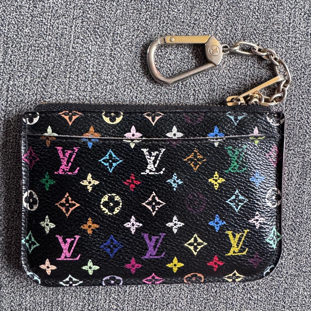 Louis Vuitton Black Multicolor Monogram Key Holder